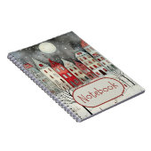 冬のかわいらしシーンのノート ノートブック (右側)