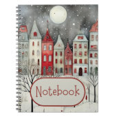冬のかわいらしシーンのノート ノートブック (正面)