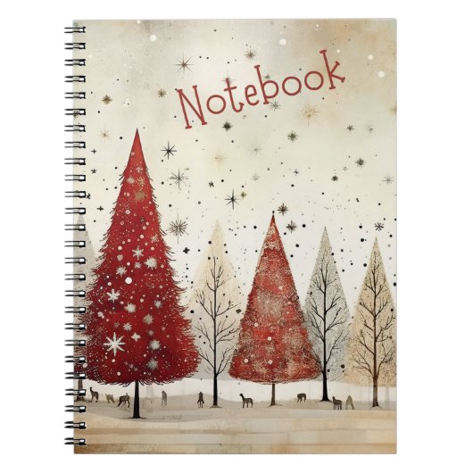 冬のかわいらしノート ノートブック (正面)