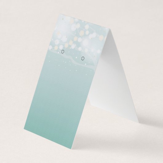 冬のかわいらし休日のテントイヤリングディスプレイカード 名刺 (正面)