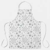 冬のかわいらし白銀のクリスマスの雪 エプロン (正面)