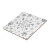 冬のかわいらし白銀のクリスマスの雪 タイル (側面)