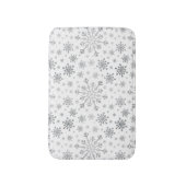 冬のかわいらし白銀のクリスマスの雪 バスマット (正面縦)