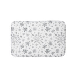 冬のかわいらし白銀のクリスマスの雪 バスマット