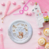 冬のかわい男女兼用い動物の赤ちゃんシャワー ペーパープレート (パーティー)