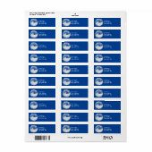 冬のきらめくシーン雪の球体 ラベル (フルシート)