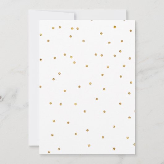 冬のくるみ割りのベビーシャワーの招待状の金ゴールド 招待状 (裏面)