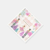 冬のくるみ割りランド・オブ・スイーツ1歳の誕生日 スタンダードカクテルナプキン (角)