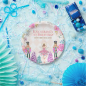 冬のくるみ割りランド・オブ・スイーツ1歳の誕生日 ペーパープレート (パーティー)