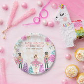 冬のくるみ割りランド・オブ・スイーツ1歳の誕生日 ペーパープレート (パーティー)