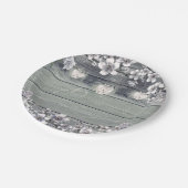 冬のさくらんぼブロッサムブランチ&ランタン素朴 ペーパープレート (アングル)