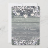 冬のさくらんぼブロッサムブランチ&ランタン結婚ズ 招待状 (裏面)