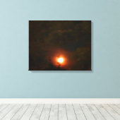 冬のすごいムーンキャンバス キャンバスプリント (インサイチュ (ウッドフロア))