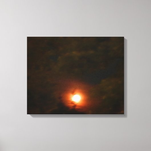 冬のすごいムーンキャンバス キャンバスプリント (正面)