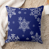 冬のそよ風 涼しいクリスマス 雪の結晶 パターン クッション (ブランケット)