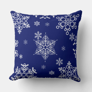 冬のそよ風 涼しいクリスマス 雪の結晶 パターン クッション