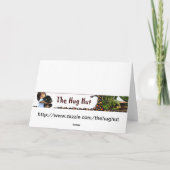 冬のそりの乗車、メリークリスマス、幸せで新しい賛成 シーズンカード (裏面)