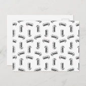 冬のそりパターンカスタムの背景色 ポストカード (正面/裏面)