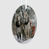 冬のそり乗りカラーイメージ オーナメント (正面)