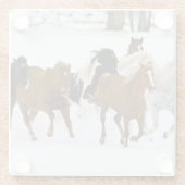 冬のの走馬の景色 ガラスコースター (裏面)