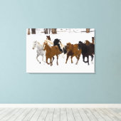 冬のの走馬の景色 キャンバスプリント (インサイチュ (ウッドフロア))