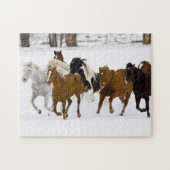 冬のの走馬の景色 ジグソーパズル (横)