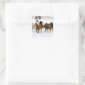 冬のの走馬の景色 スクエアシール (バッグ)