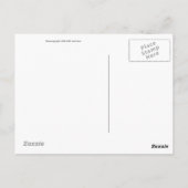 冬のはがきに2つの道路が分岐した ポストカード (裏面)