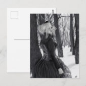 冬のはがきの女性 ポストカード (正面/裏面)