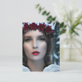 冬のはがきの女神 ポストカード (スタンド正面)