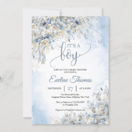 冬のほこりっぽい青い花の白いバラそれは男の子だ 招待状