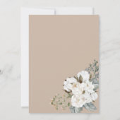 冬のほこりっぽい青い雪の恋のブライダルシャワー 招待状 (裏面)