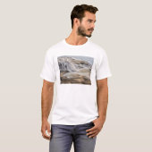 冬のアイスランドのゴザフォス滝 Tシャツ (正面フル)