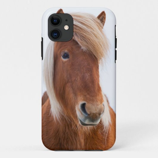 冬のアイスランドの馬 Case-Mate iPhoneケース (裏面)