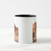 冬のアイスランド馬 マグカップ (中央)