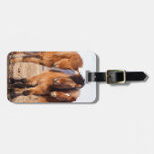 冬のアイスランド馬 ラゲッジタグ (正面横)