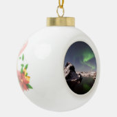 冬のアイスランド セラミックボールオーナメント (左)