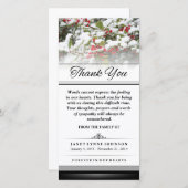 冬のアイビー雪ありがとう – 言葉は表現ありない サンキューカード (正面/裏面)