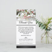 冬のアイビー雪ありがとう – 言葉は表現ありない サンキューカード (スタンド正面)