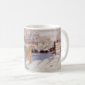 冬のアイリッシュテリア コーヒーマグカップ (正面右)