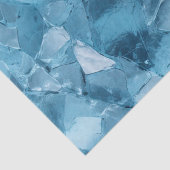 冬のアクアブルーアイススノーフレークのクリスマス 薄葉紙 (詳細)