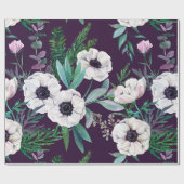 冬のアネモネの包装紙 ラッピングペーパー (フラット)