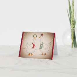 冬のアヒル サンキューカード