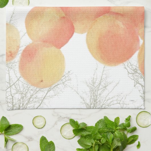 冬のアプリコットの夢 キッチンタオル (折り畳み)