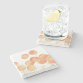 冬のアプリコットの夢 ストーンコースター (横)