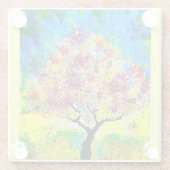 冬のアプローチガラスコースター ガラスコースター (裏面)