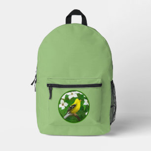 冬のアメリカの絵画金魚 – Wild Bird プリントバックパック