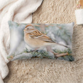 冬のアメリカンツリースパロー ランバークッション (ブランケット)