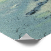 冬のアメリカ滝のヤギ島ビュー ポスター (角)