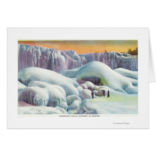 冬のアメリカ滝の表示 (正面横)